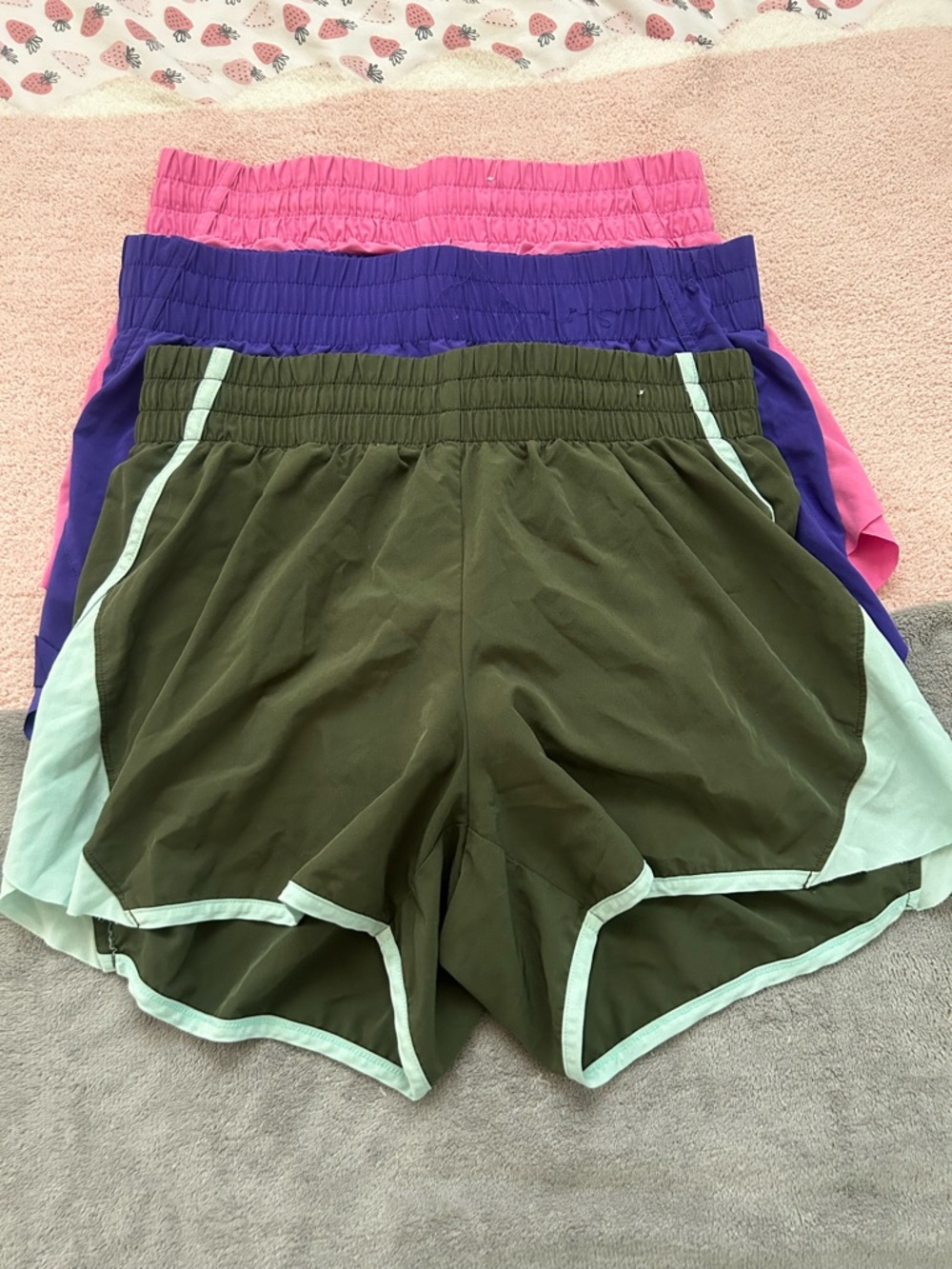 3 Activewear Shorts best for running with comfort, elastic band great stretch.